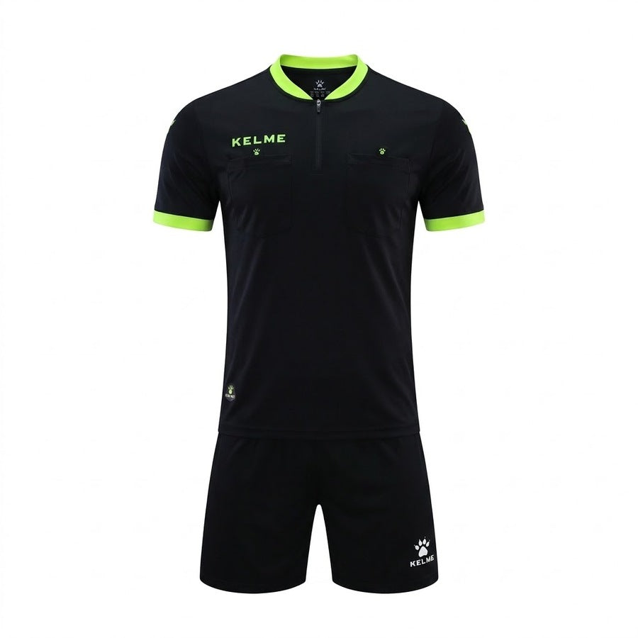 Set Arbitro Camiseta m/c y Short K15Z225  Black Neon Green